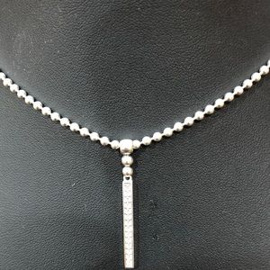 Lagos sterling silver and diamond necklace